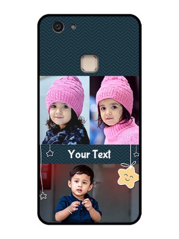 Custom Vivo V7 Plus Custom Glass Phone Case - Hanging Stars Design