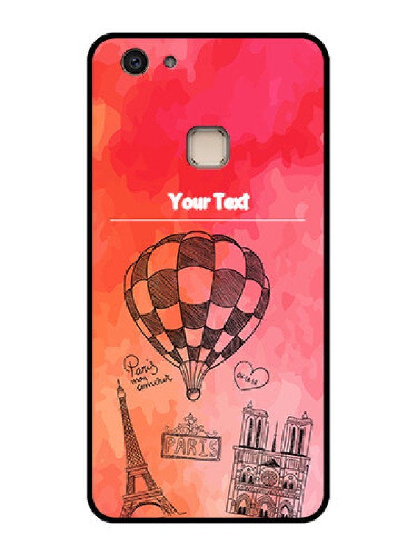 Custom Vivo V7 Plus Custom Glass Phone Case - Paris Theme Design