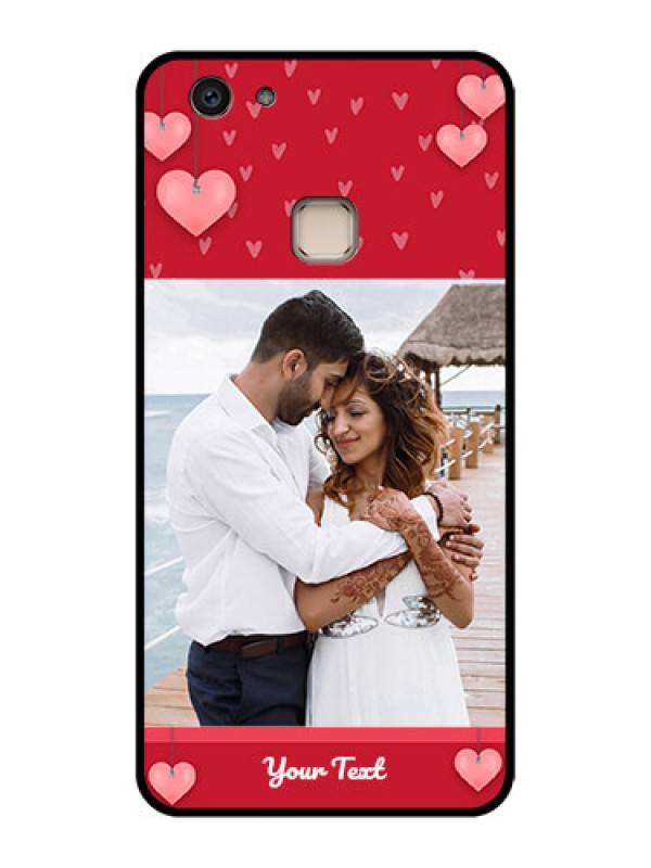 Custom Vivo V7 Plus Custom Glass Phone Case - Valentines Day Design