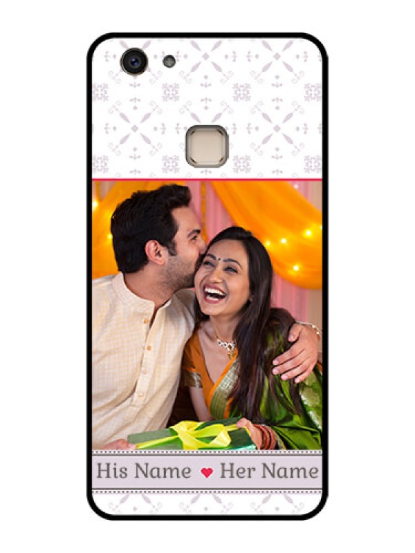 Custom Vivo V7 Plus Custom Glass Phone Case - With Photo And Ethnic Design