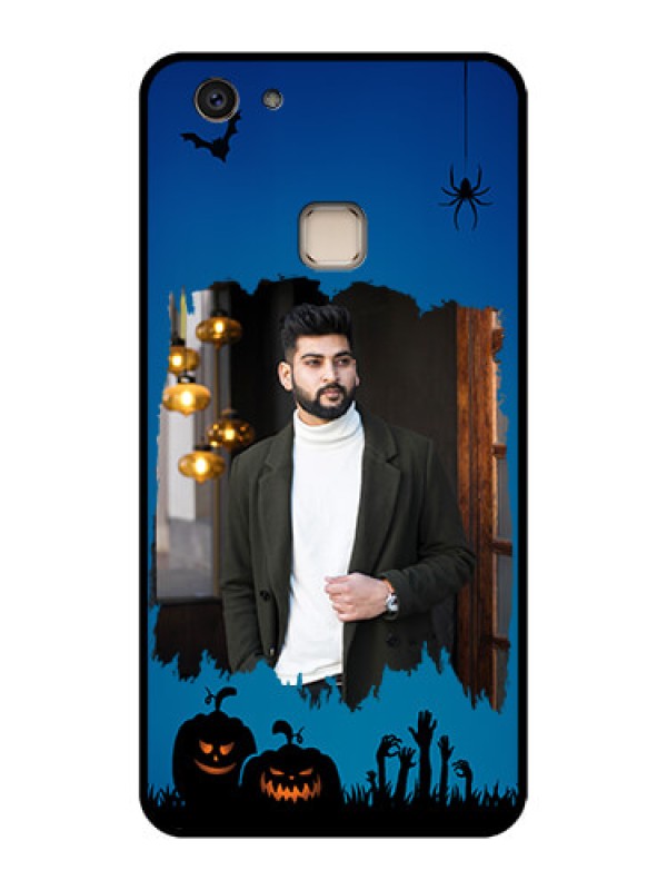Custom Vivo V7 Plus Custom Glass Phone Case - With Pro Halloween Design