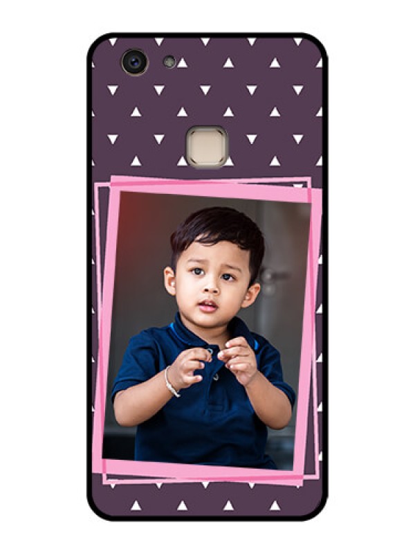 Custom Vivo V7 Plus Custom Glass Phone Case - Triangle Pattern Dotted Design