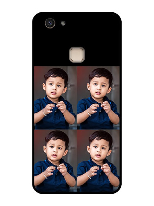 Custom Vivo V7 Plus Custom Glass Phone Case - 4 Image Holder Design