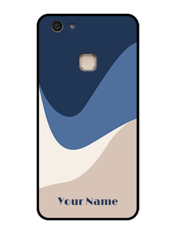 Custom Vivo V7 Plus Custom Glass Phone Case - Abstract Drip Art Design