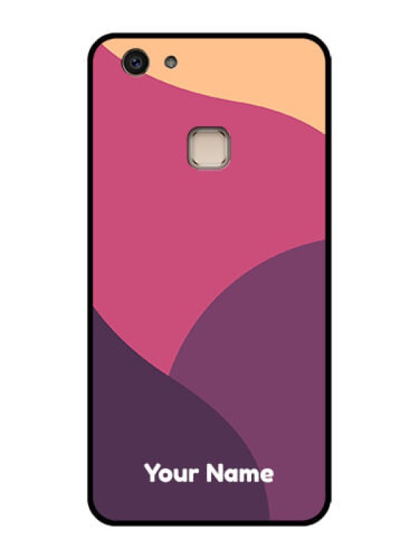 Custom Vivo V7 Plus Custom Glass Phone Case - Mixed Multi - Colour Abstract Art Design