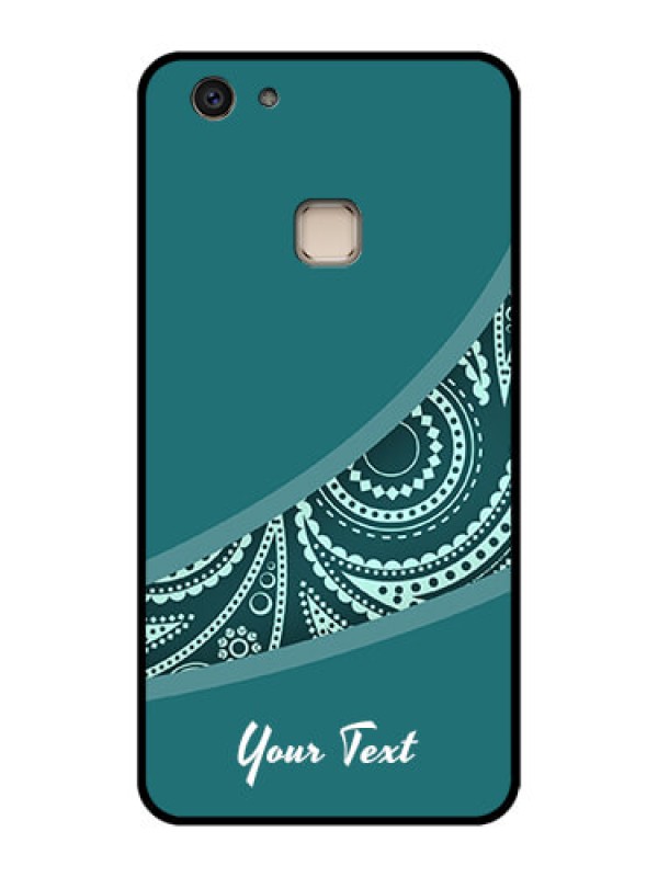 Custom Vivo V7 Plus Custom Glass Phone Case - Semi Visible Floral Design