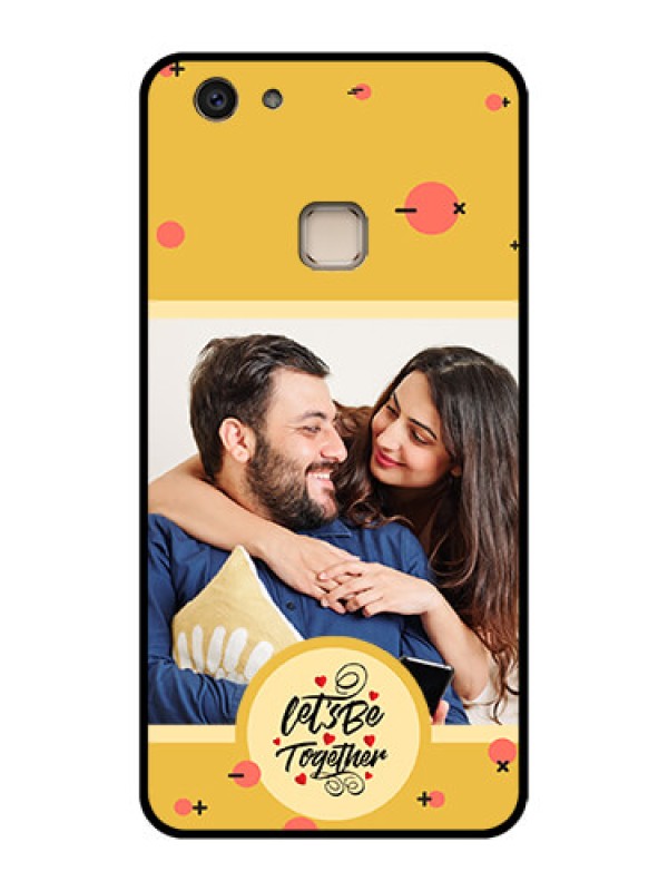 Custom Vivo V7 Plus Custom Glass Phone Case - Lets Be Together Design