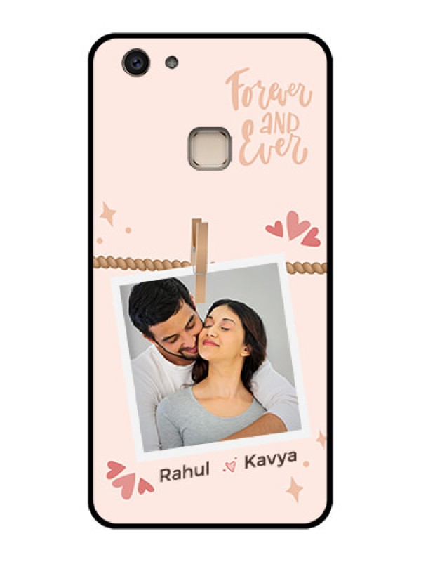 Custom Vivo V7 Plus Custom Glass Phone Case - Forever And Ever Love Design