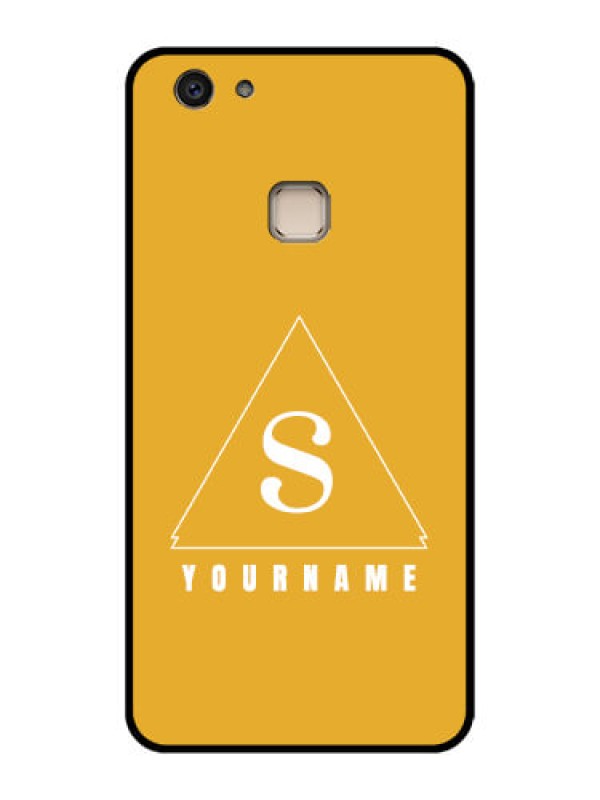 Custom Vivo V7 Plus Custom Glass Phone Case - Simple Triangle Design