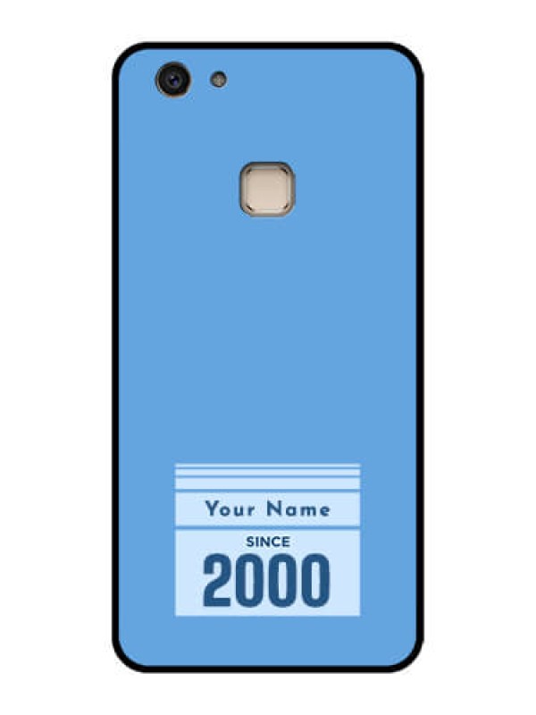 Custom Vivo V7 Plus Custom Glass Phone Case - Custom Year Of Birth Design