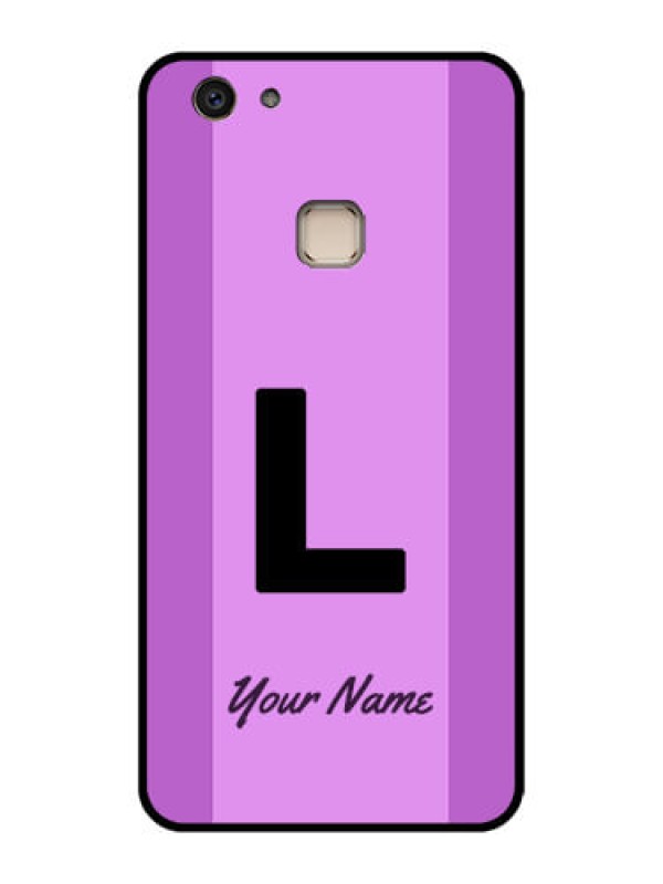 Custom Vivo V7 Plus Custom Glass Phone Case - Tricolor Custom Text Design
