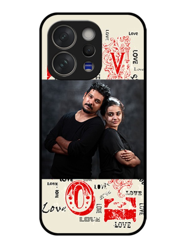 Custom Vivo V70 5G Custom Glass Phone Case - Trendy Love Design Case