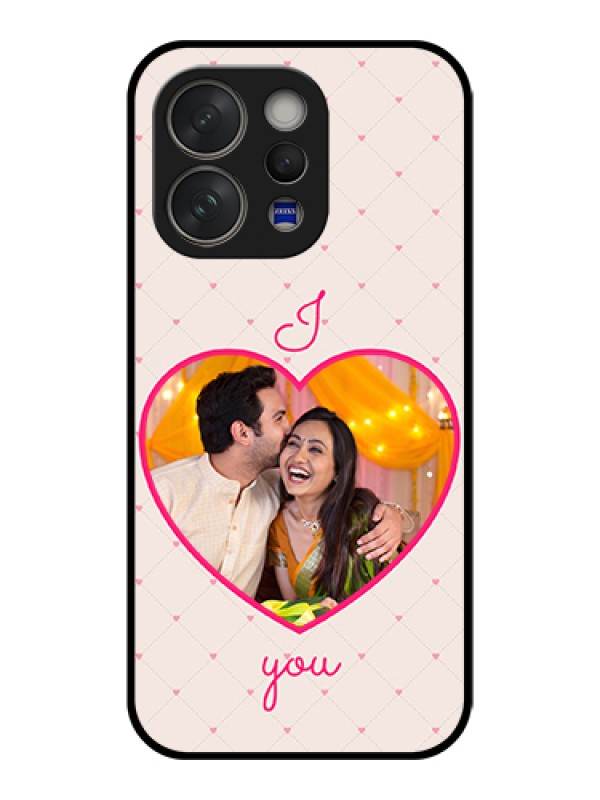 Custom Vivo V70 5G Custom Glass Phone Case - Heart Shape Design