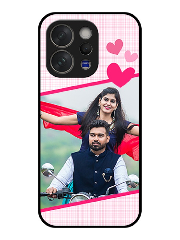 Custom Vivo V70 5G Custom Glass Phone Case - Love Shape Heart Design