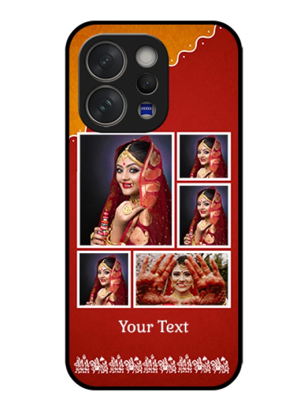 Custom Vivo V70 5G Custom Glass Phone Case - Wedding Pic Upload Design