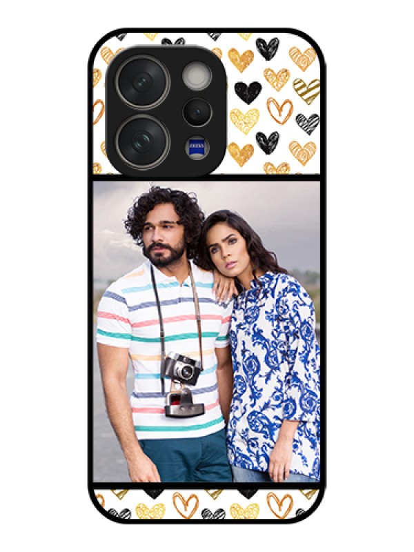 Custom Vivo V70 5G Custom Glass Phone Case - Love Symbol Design