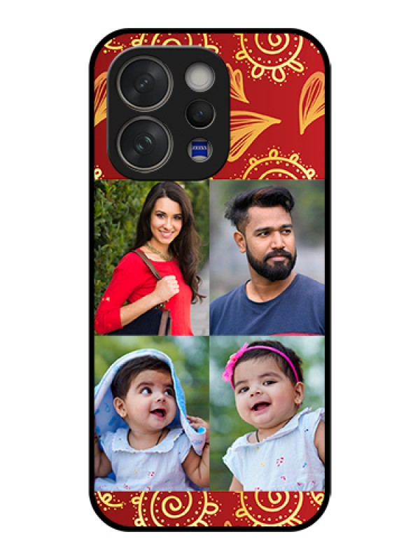 Custom Vivo V70 5G Custom Glass Phone Case - 4 Image Traditional Design