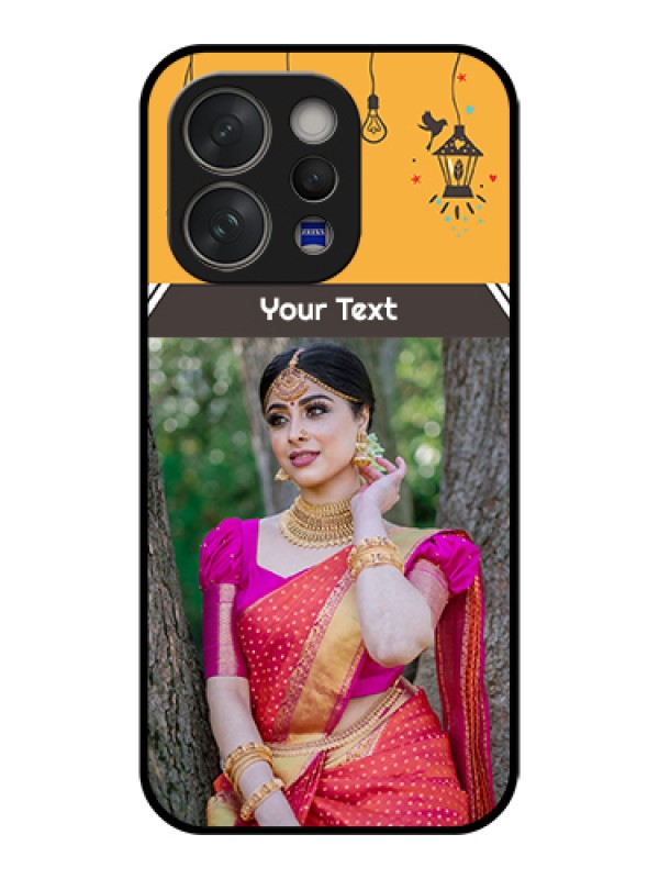 Custom Vivo V70 5G Custom Glass Phone Case - With Family Picture And Icons