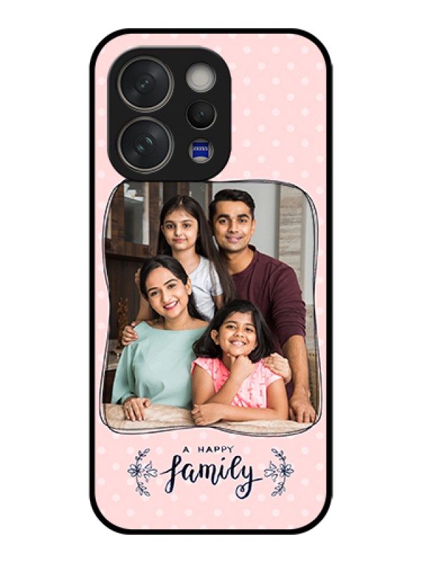 Custom Vivo V70 5G Custom Glass Phone Case - Family With Dots Design