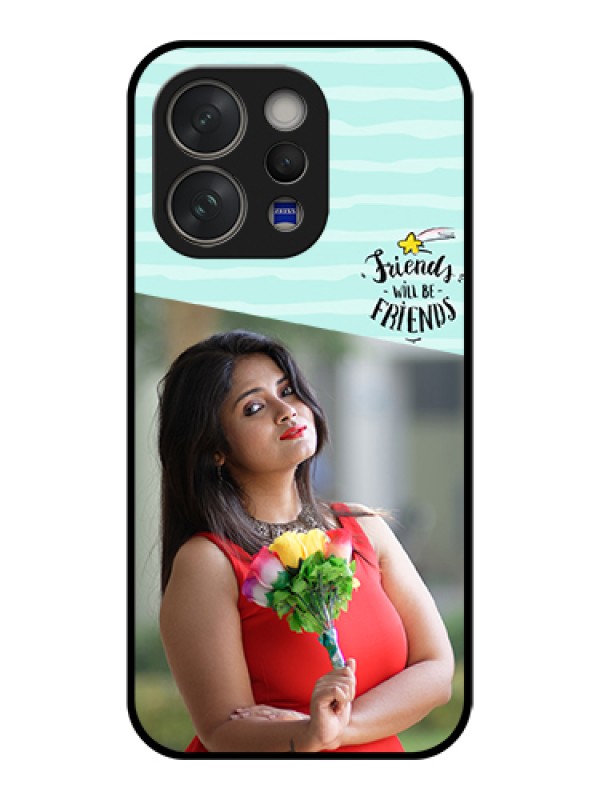 Custom Vivo V70 5G Custom Glass Phone Case - Friends Picture Icon Design