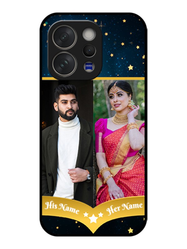 Custom Vivo V70 5G Custom Glass Phone Case - Galaxy Stars Backdrop Design