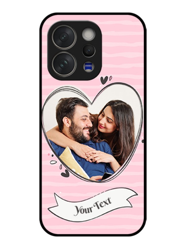 Custom Vivo V70 5G Custom Glass Phone Case - Vintage Heart Design