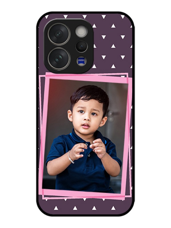 Custom Vivo V70 5G Custom Glass Phone Case - Triangle Pattern Dotted Design