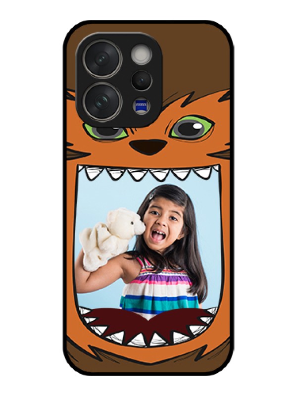 Custom Vivo V70 5G Custom Glass Phone Case - Owl Monster Back Case Design