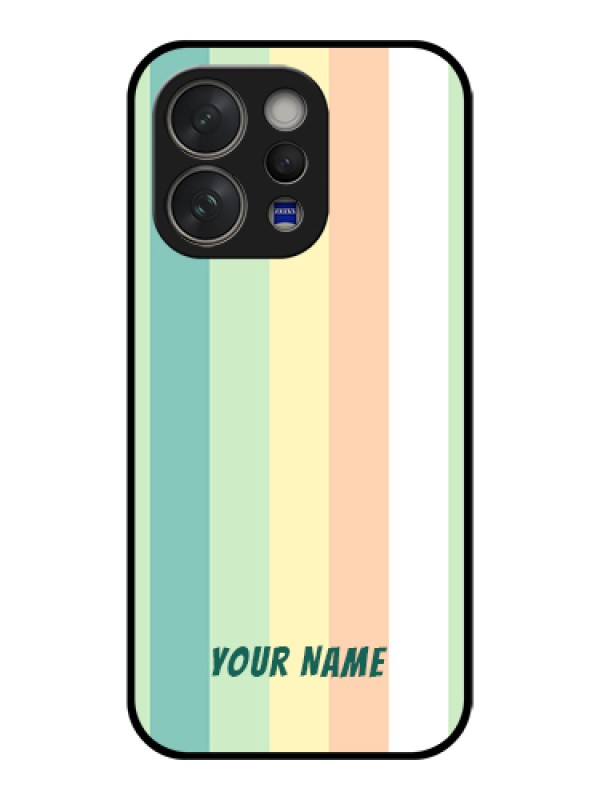 Custom Vivo V70 5G Custom Glass Phone Case - Multi - Colour Stripes Design