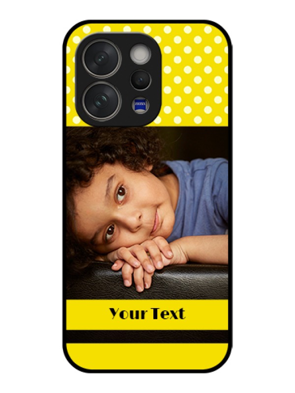 Custom Vivo V70 Elite 5G Custom Glass Phone Case - Bright Yellow Case Design