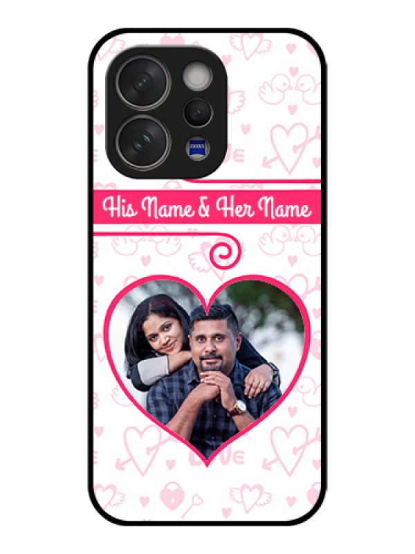 Custom Vivo V70 Elite 5G Custom Glass Phone Case - Heart Shape Love Design