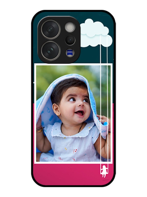 Custom Vivo V70 Elite 5G Custom Glass Phone Case - Cute Girl With Cloud Design