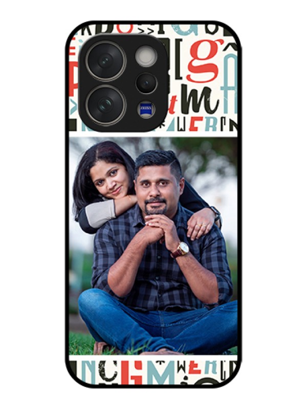 Custom Vivo V70 Elite 5G Custom Glass Phone Case - Alphabet Design