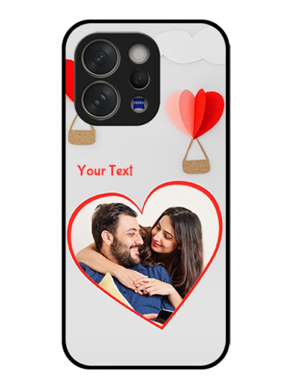 Custom Vivo V70 Elite 5G Custom Glass Phone Case - Parachute Love Design
