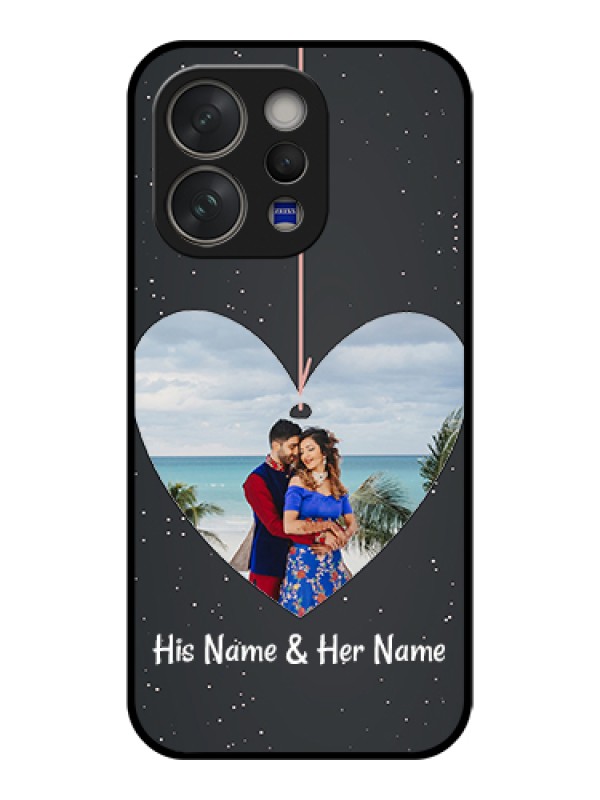 Custom Vivo V70 Elite 5G Custom Glass Phone Case - Hanging Heart Design