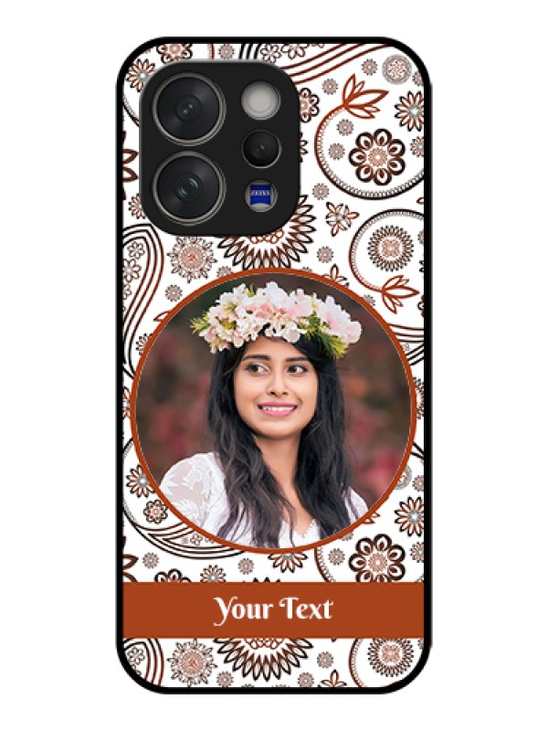 Custom Vivo V70 Elite 5G Custom Glass Phone Case - Abstract Flower Design