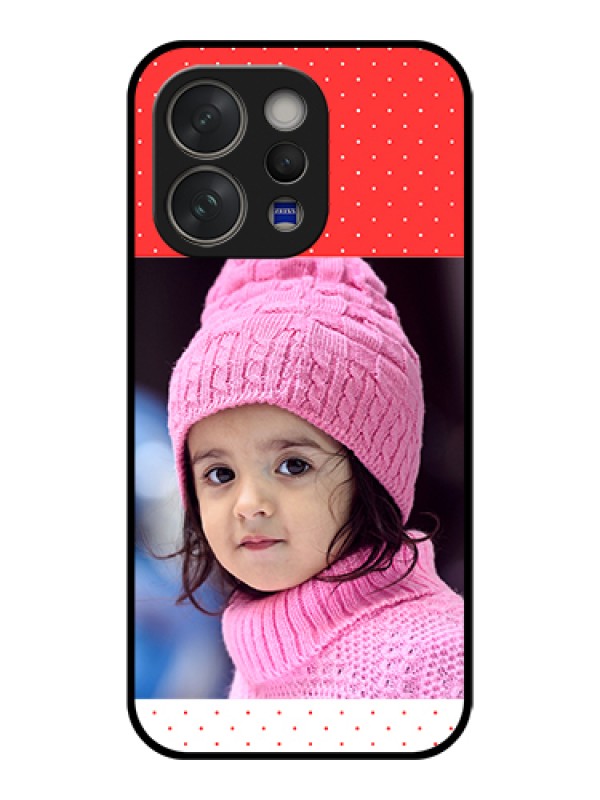 Custom Vivo V70 Elite 5G Custom Glass Phone Case - Red Pattern Design