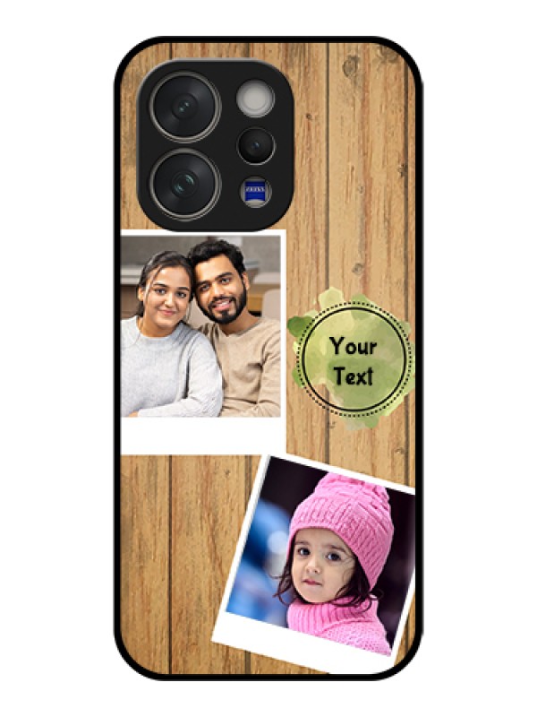Custom Vivo V70 Elite 5G Custom Glass Phone Case - Wooden Texture Design