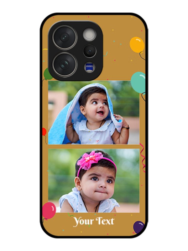 Custom Vivo V70 Elite 5G Custom Glass Phone Case - Image Holder With Birthday Celebrations Design