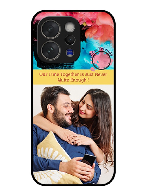 Custom Vivo V70 Elite 5G Custom Glass Phone Case - Quote With Acrylic Painting Design