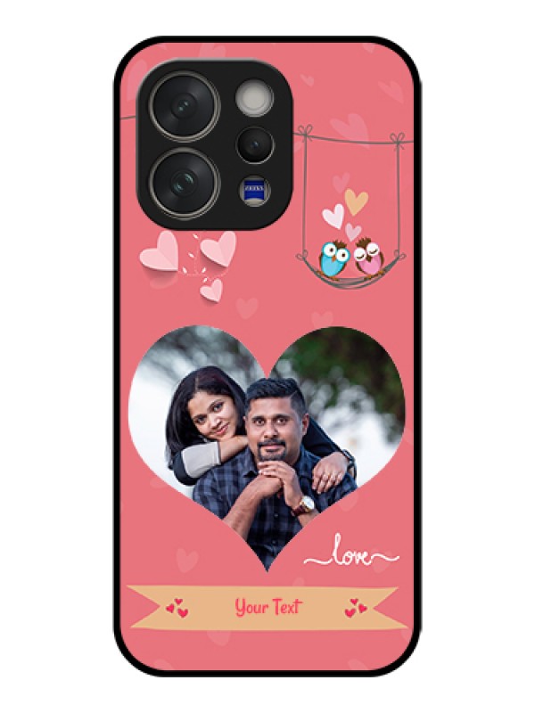 Custom Vivo V70 Elite 5G Custom Glass Phone Case - Peach Color Love Design