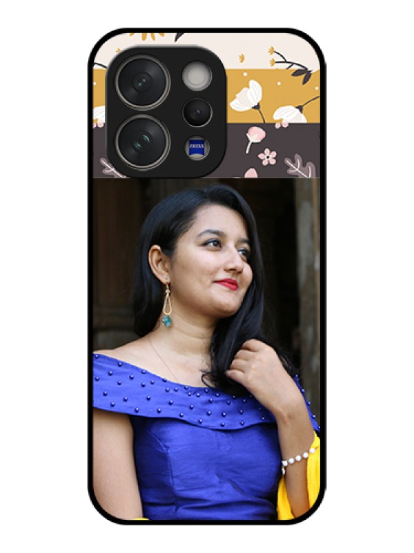 Custom Vivo V70 Elite 5G Custom Glass Phone Case - Stylish Floral Design