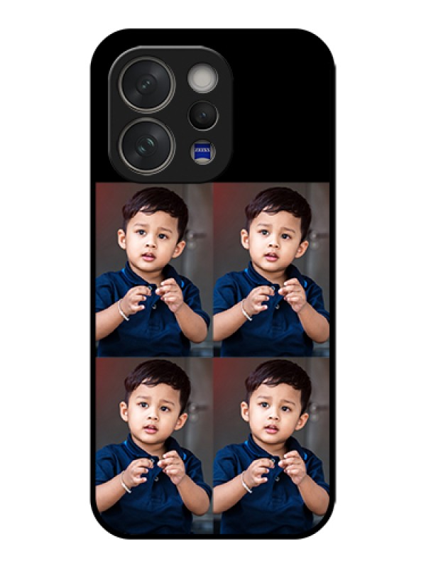 Custom Vivo V70 Elite 5G Custom Glass Phone Case - 4 Image Holder Design