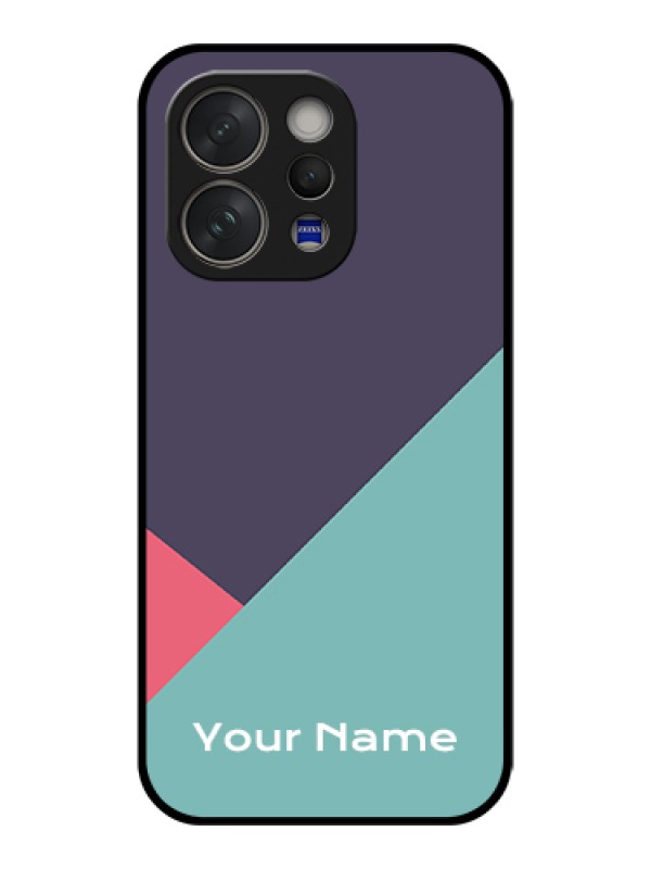 Custom Vivo V70 Elite 5G Custom Glass Phone Case - Tri Color Abstract Design