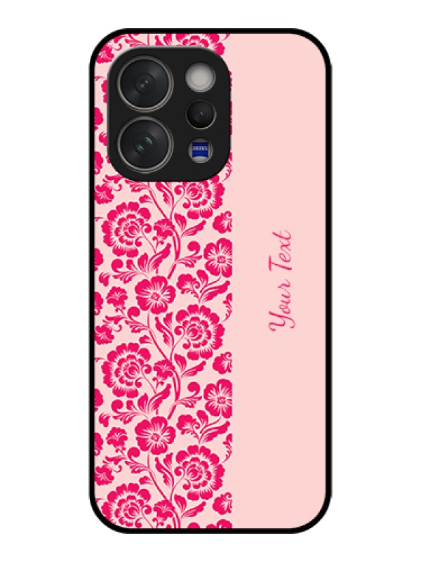 Custom Vivo V70 Elite 5G Custom Glass Phone Case - Attractive Floral Pattern Design
