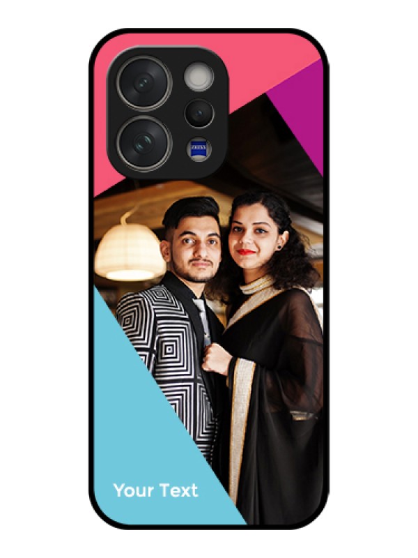 Custom Vivo V70 Elite 5G Custom Glass Phone Case - Stacked Triple Colour Design