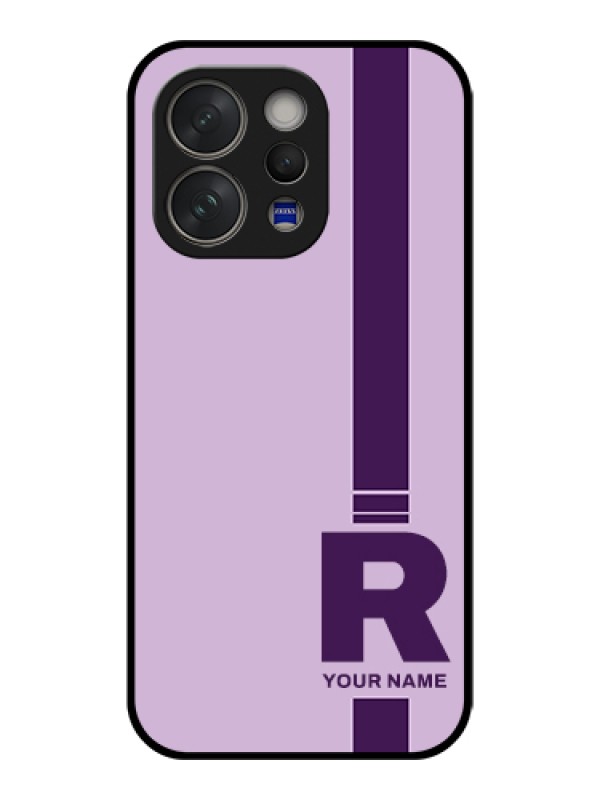 Custom Vivo V70 Elite 5G Custom Glass Phone Case - Simple Dual Tone Stripe With Name Design