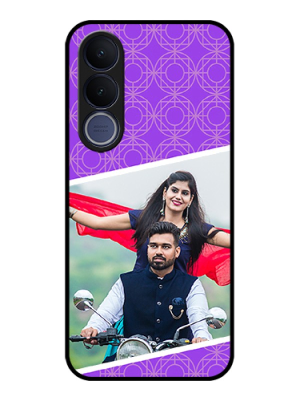 Custom Vivo V70 FE 5G Custom Glass Phone Case - Violet Color Pattern Design