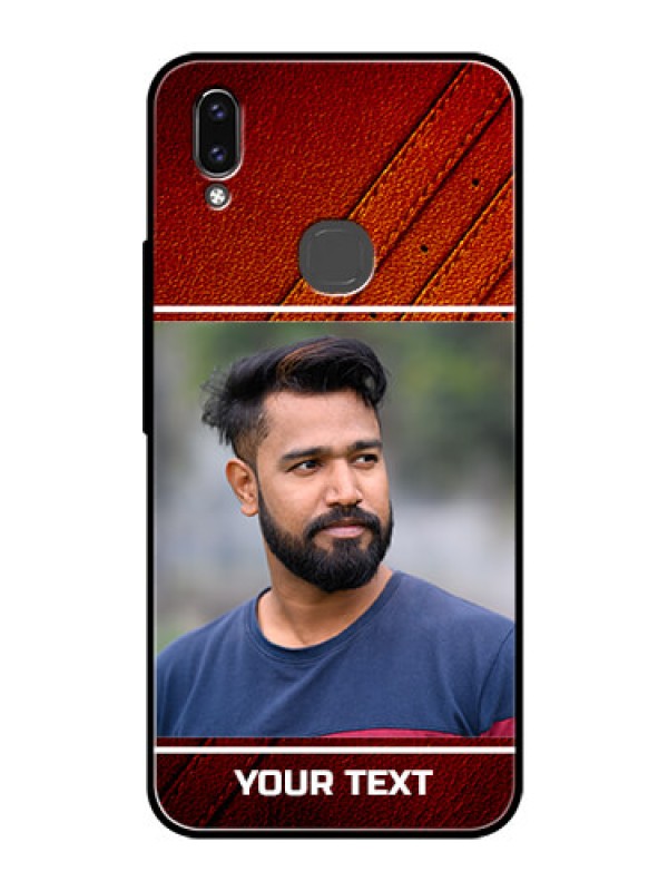 Custom Vivo V9 Pro Personalized Glass Phone Case  - Leather Phone Case Design