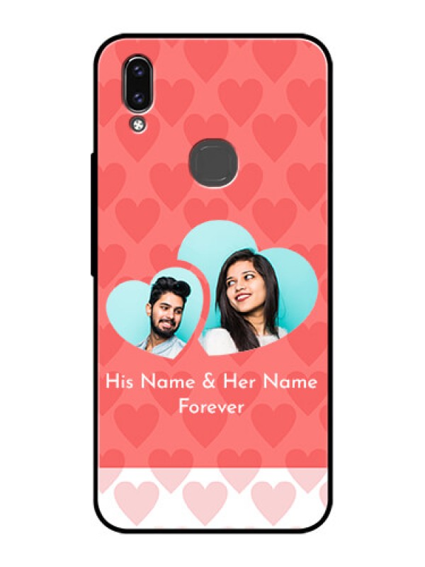 Custom Vivo V9 Pro Personalized Glass Phone Case  - Couple Pic Upload Design